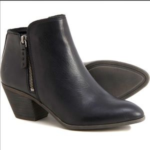 Black Leather Ankle Boots